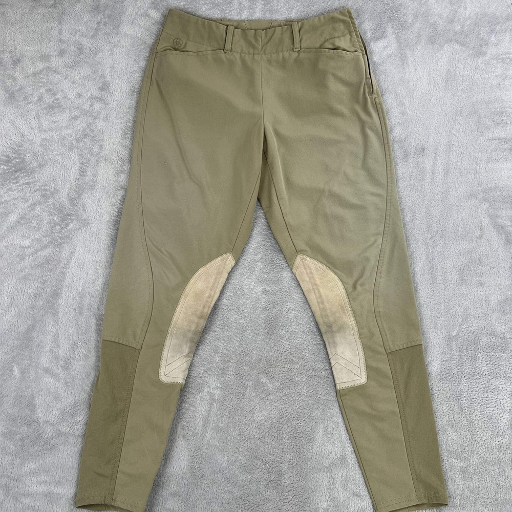 Ariat Pro Series Knee Patch Breeches 26L Tan Womens Equestrian Riding Pants